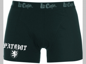 Patriot Czech čierne trenírky BOXER s tlačeným logom, top kvalita 95%bavlna 5%elastan